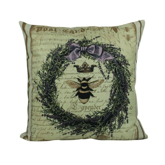 Wreath | Bee | Pillow Cover | Room Decor | Home Décor | Fall Decor Throw Pillows | Farmhouse Throw Pillows | Fall Throw Pillows | Gift