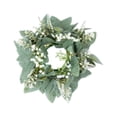 thumbnail image 1 of Wreath Candle Rings Artificial Greenery Floral PP Material Home Decor for Dining Room Kitchen Bedroom Living Room, 1 of 9