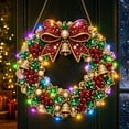 thumbnail image 1 of Wreath Christmas Pearl Diamond Painting Pendant Kits with LED String Lights,DIY Acrylic Christmas Diamond Art Hanging Kit for Adults,Christmas Ornaments for Home Party Wall Decor and Gift, 1 of 7