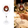 thumbnail image 1 of Wreath Christmas Wine Glass 12oz, Hand-painted Style Holiday Stemware with Vivid 2D Print, Xmas Party Table Decor & Hostess Gift, 1 of 4