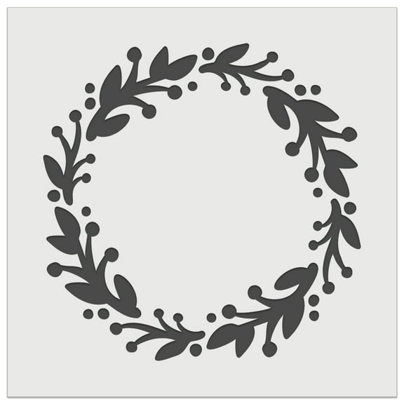 Wreath Decorative DIY Cookie Wall Craft Stencil - 5.5 Inch