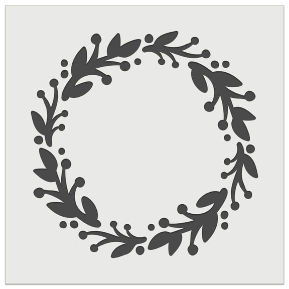 Wreath Decorative DIY Cookie Wall Craft Stencil - 7.0 Inch