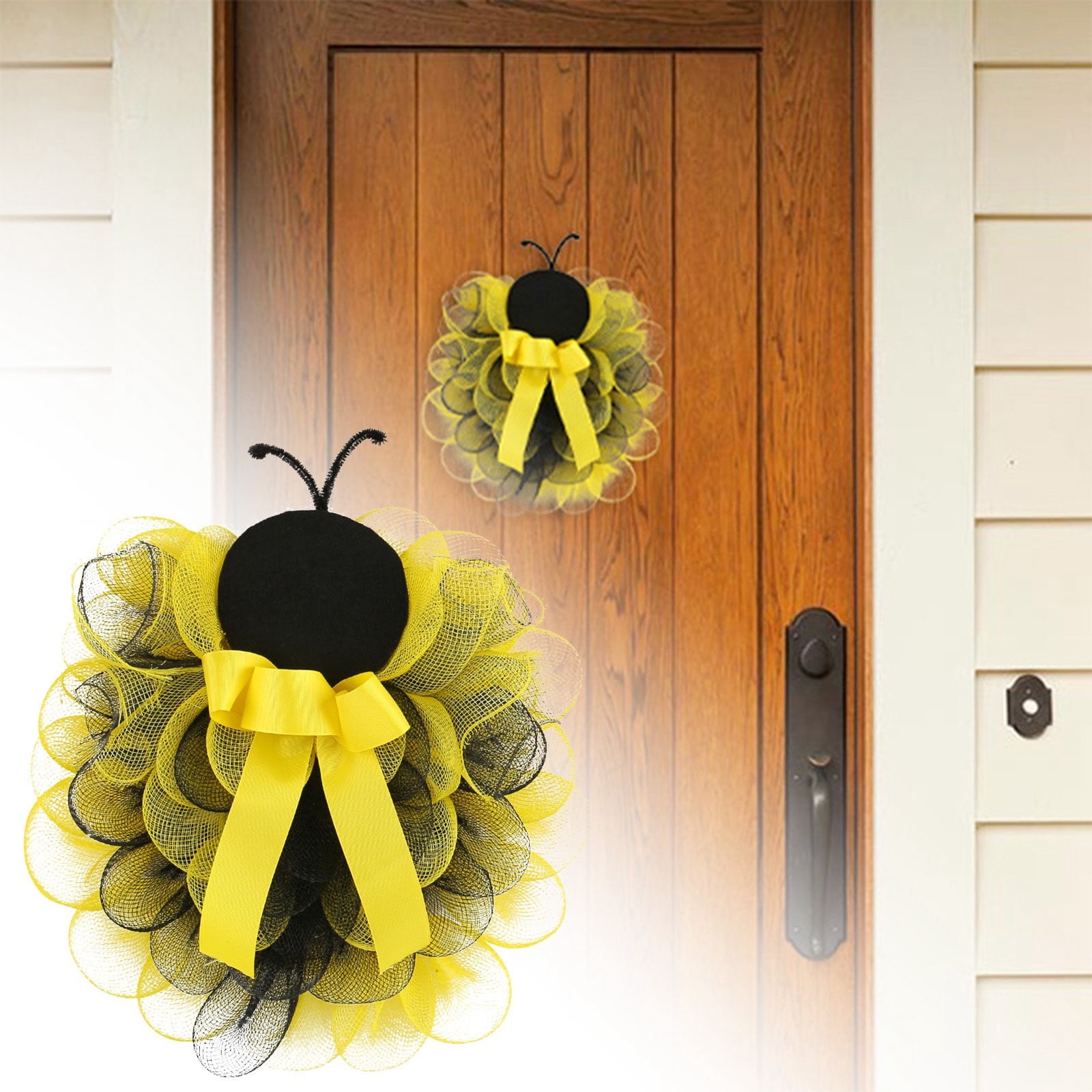 Wreath Door Hangings Meshes Garlands Wreath Farmhouses Spring Door