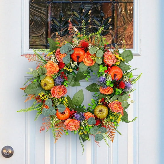 Wreath For Front Door Decorative Floral Wreath For Home Décor Seasonal Celebrations Welcome