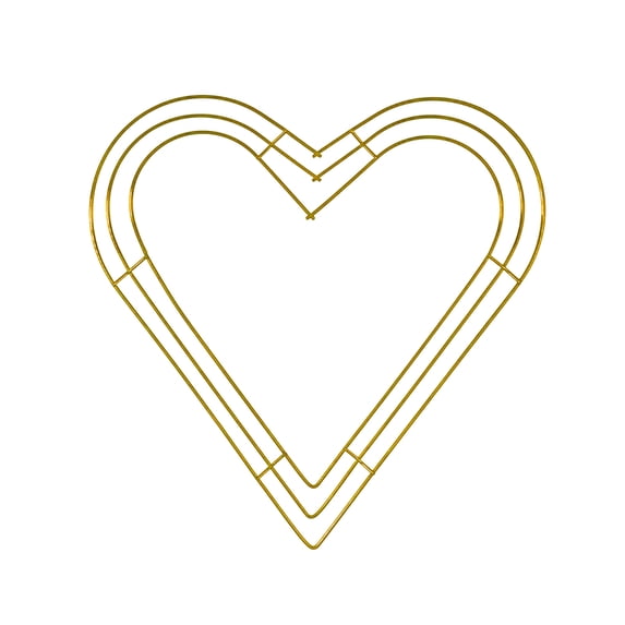 Wreath Form Heart Shaped Metal Wreath Frame for Flowers Iron DIY Wreath Ring for Front Door Wall Decor Artificial Garland Craft Heart Wreath Wreath Frame