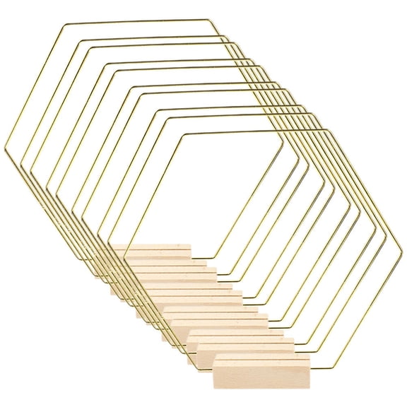 Wreath Frame Arch Backdrop Cover Wedding Ceremony Decorations Metal Wood 10 Pcs