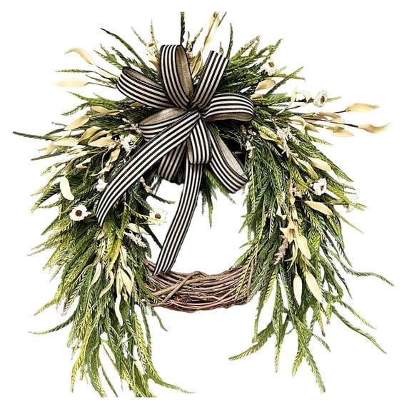 Spring Seasonal Wreath for Front Door and Indoor | Versatile Outdoor Indoor Floral Vine Base for Farmhouse Wedding Windowsill