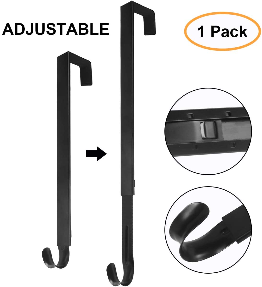 Wreath Hanger Adjustable Wreath Hanger for Front Door from 1525 Inch