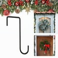 thumbnail image 1 of Wreath Hanger Door Hook - Black Iron Metal Decoration Hook, 14.96x4.13x0.39in, Strong 20LBS Capacity, Perfect for Christmas, Halloween, Easter, and Holiday Wreaths, 1 of 6