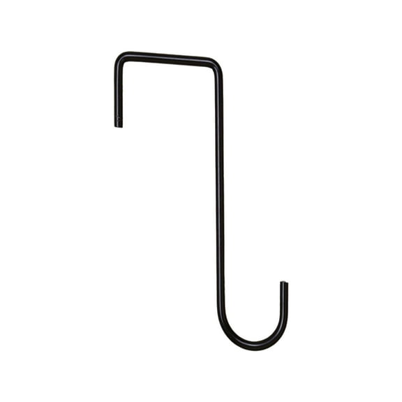 Wreath Hanger Door, Metal Door Hook, Over The Door Wreath Hanger for Christmas Halloween Easter, Black Iron Durable Lightweight Strong Load Capacity