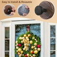 thumbnail image 1 of Wreath Hanger for Front Door, Heavy Duty Suction Cup Reef Hook for Glass Window/Over Door/Outdoor, Christmas/Thanksgiving/Halloween/July 4th/Easter/Valentine/Fall/Summer/Spring (Walnut, 2-Pack), 1 of 5
