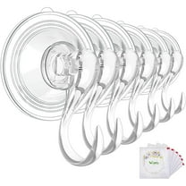 Wreath Hanger, Large Clear Heavy Duty Suction Cup Wreath Hooks with Wipes, 22 LB Removable Strong Window Glass Door Suction Cup Wreath Holder for Halloween Christmas Wreath Decor