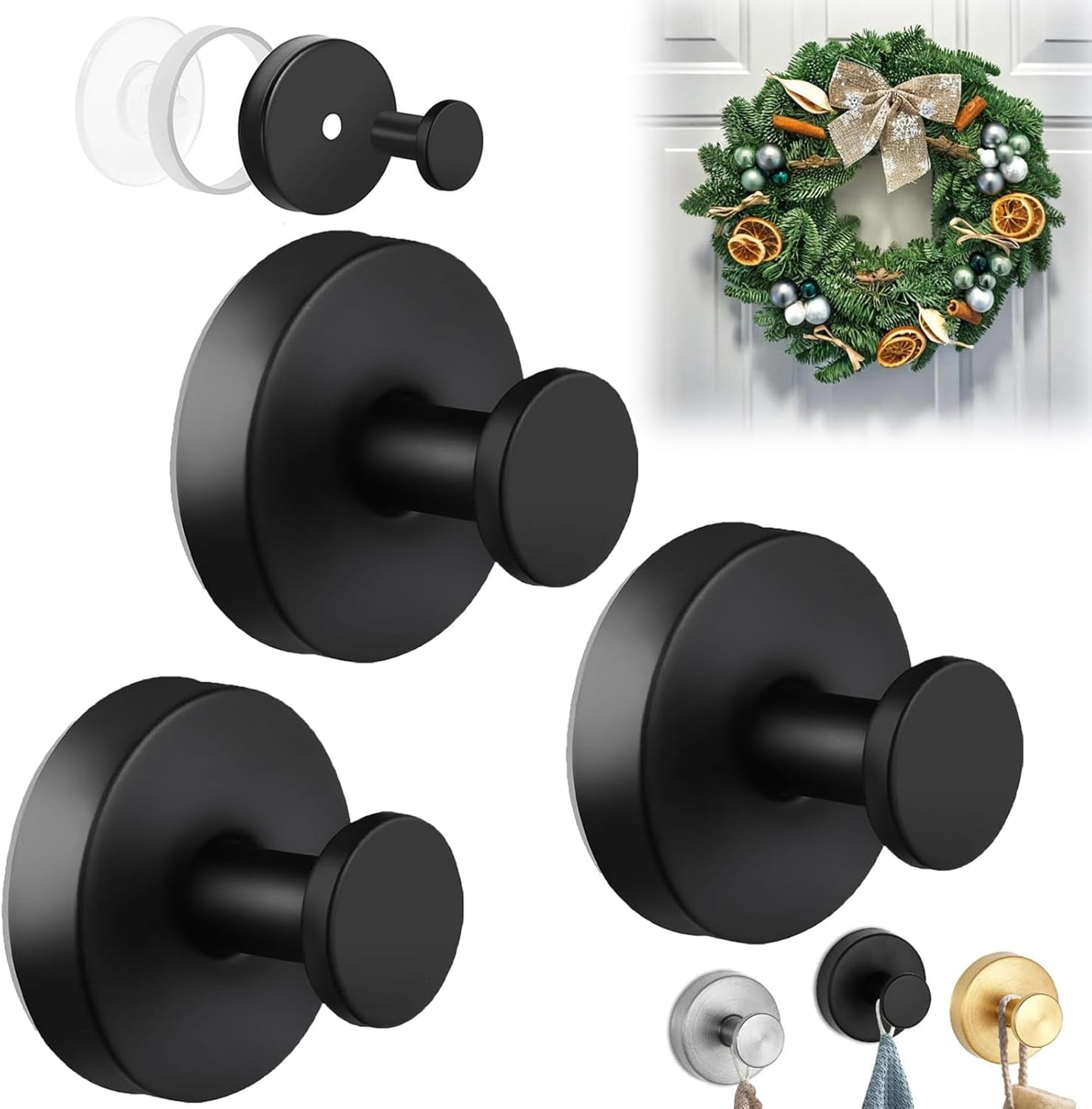Home Décor TONSEE Upgrade Adjustable Metal Door Wreath Hanger Wreath Hook Holder