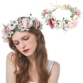 thumbnail image 1 of Wreath Headpiece X1 Clearance! Handmade Adjustable Flower Crown Floral Headband Hair Wreath Headpiece Photo Props Wreath, 1 of 8