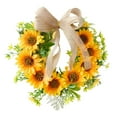 thumbnail image 1 of Wreath - Home Brand - Festival Wreath Hanging Sunflower Door Wreath For Front Door Wreath For Front Porch Decor 15.75 Inch - 1 Bee Festival Flower Wreath Hanging Sunflower Door Wreath, 1 of 7