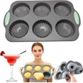 thumbnail image 1 of Wreath Ice Mold, 3 in 1 Wreath Ice Cube Tray with 6 Hole, Holiday Christmas Silicone Molds for Ice Cubes, Cakes, Soap, Washable, Easy to Demold, Resistant to High Temperatures up to 260℃ Celsius (E), 1 of 8