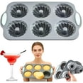 thumbnail image 1 of Wreath Ice Mold, 3 in 1 Wreath Ice Cube Tray with 6 Hole, Holiday Christmas Silicone Molds for Ice Cubes, Cakes, Soap, Washable, Easy to Demold, Resistant to High Temperatures up to 260℃ Celsius (A), 1 of 8