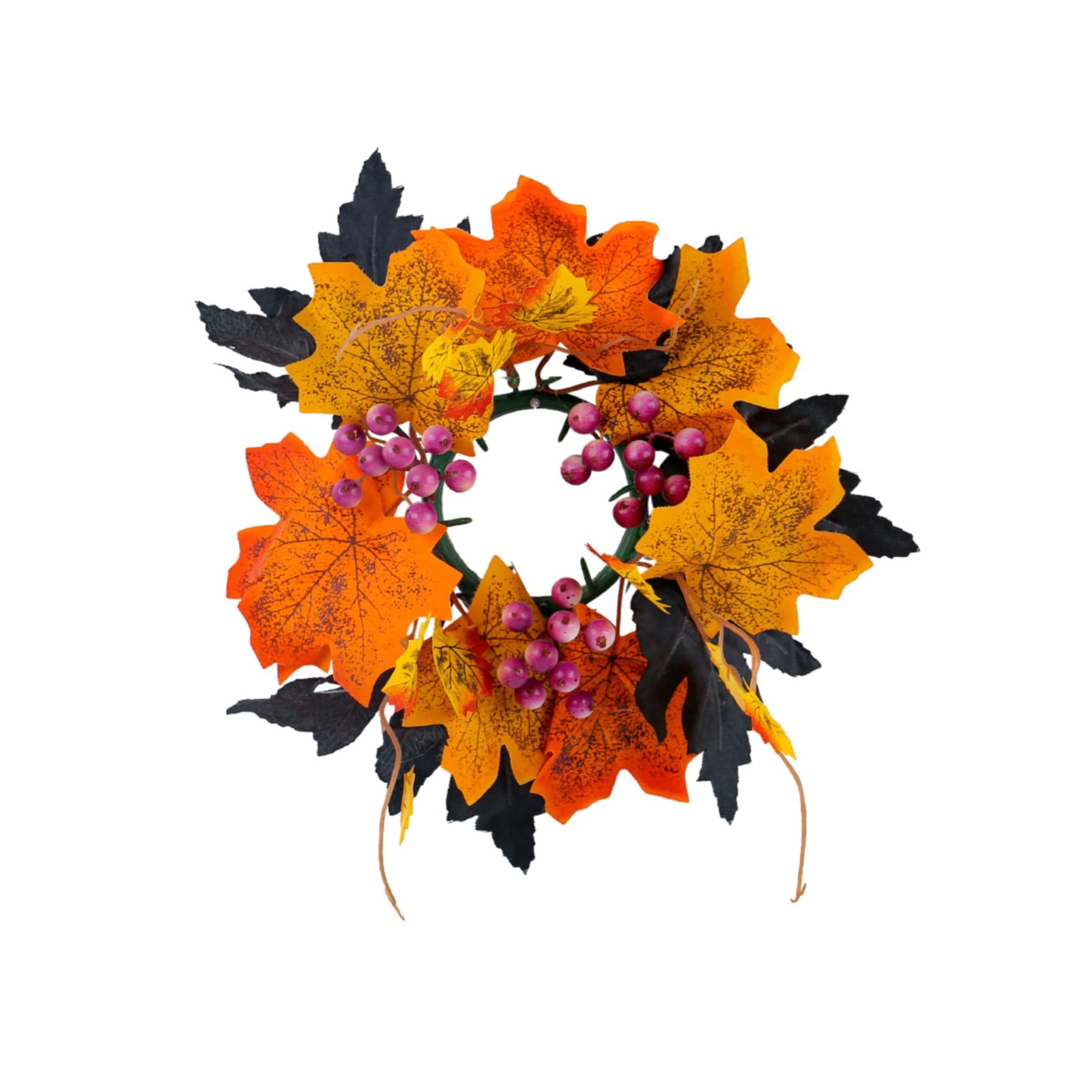 Wreath, Lekdue Clearance! Fall Wreath for Front Door with Candle