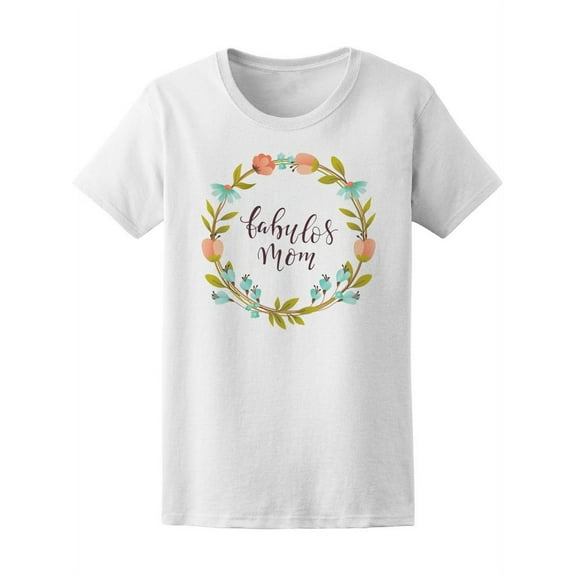 Wreath Lettering Best Mom Icon Tee Women's -Image by Shutterstock
