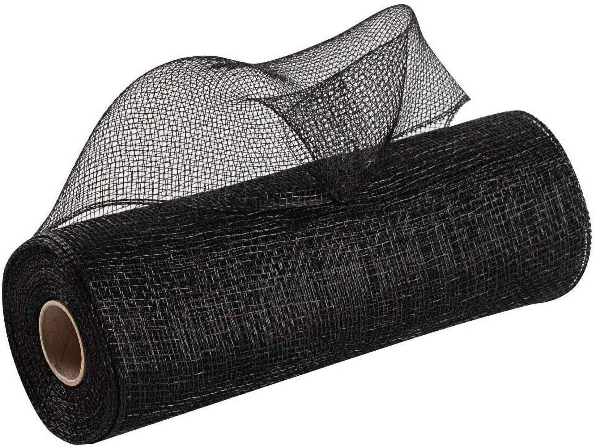 GIFTWRAP ETC Wreath Maker Black Deco Mesh - 10" x 10 Yards, Wedding, Christmas, Halloween