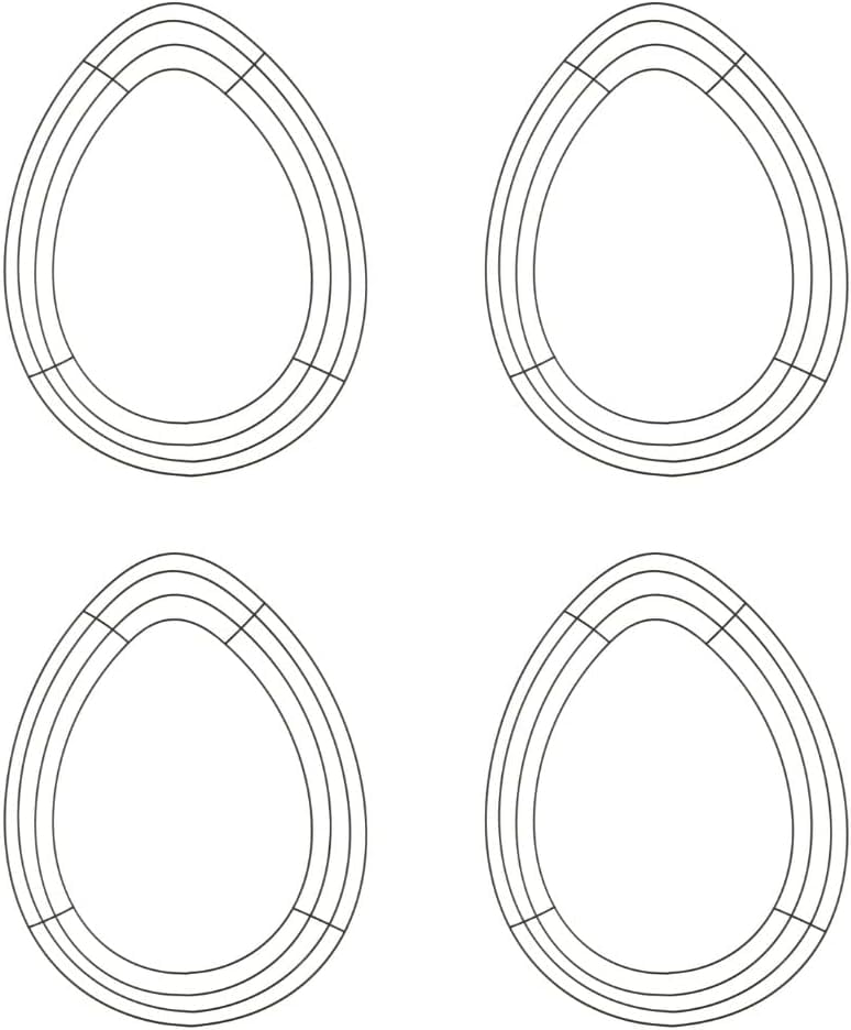 Wreath Metal Frame Wire Form (4 Pack) Easter, Holiday Decor, 11.875 x