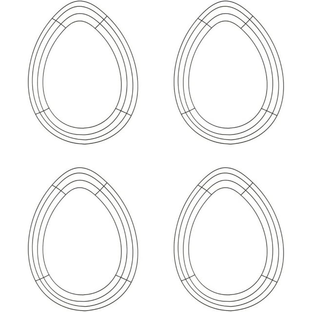 Wreath Metal Frame Wire Form (4 Pack) Easter, Holiday Decor, 11.875 x