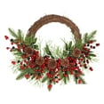 thumbnail image 1 of Wreath With Pinecones And Red Berries For Festive Home Valentines Day Wreaths 48 Wreath Storage Heart Shaped Wreath Frame Battery Lighted Christmas Wreath Wreath Christmas Thanksgiving Wreaths Outdoor, 1 of 9