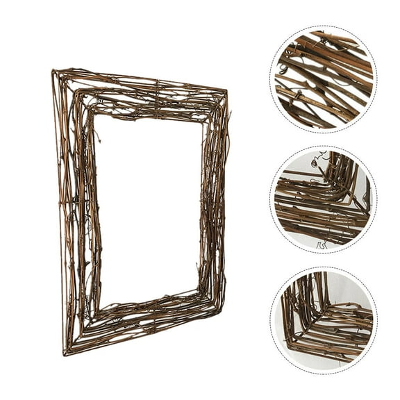 Wreath Rattan Grapevine Door Form Hoop Wreaths Photo Ornaments Twig Props Booth Vine Wedding Garland Base Ring Macrame