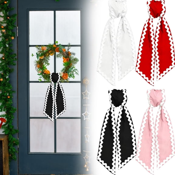 Wreath Sash For Front Door, Red