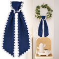 thumbnail image 1 of Wreath Sash for Front Door, Multi-Color Scalloped Edge Wreath Ribbon Sash, 47.24In Long Door Garland Bow Decor for Holiday Wedding Home Porch Decoration 1Pack-Navy, 1 of 5