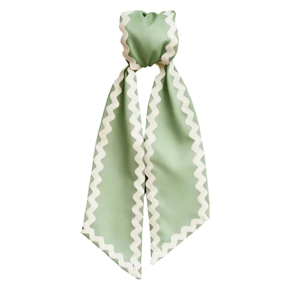 Wreath Sash for Front Door, Wave-Edges, Easter Spring Wreath Sash, for Yard Doorway Indoor Outdoor Bow Home Decor, Long Strip Sash For Gift Wrapping Floral Arrangements And Party Decoration