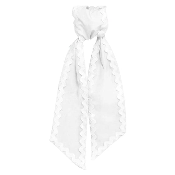 Wreath Sash Wreath Accessories, Blank Fabric Ribbon with Scalloped Trim for Front Door Porch Decor, Indoor Outdoor Home, 59 x 3.7 Inch