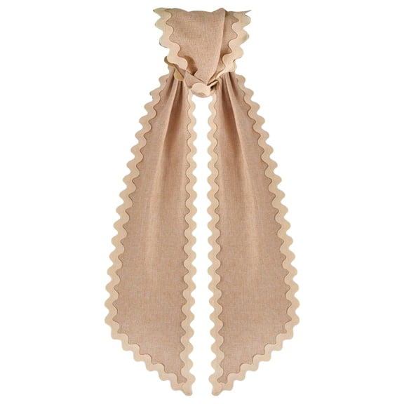 Wreath Satin Garland Ribbon Accessories, for Wreaths Yard Doorway Bow Bridal Shower (Khaki), 55X5In, 1Pcs