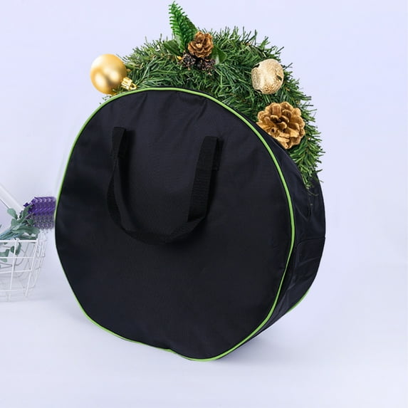 Wreath Storage Bag 15.74inch Wreaths Storag Container With Handles,Durable Oxford Polyester Material Garden Wreaths Storage Holder,Wreath Protector Organizer For Christmas Holiday Decorations