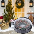 thumbnail image 1 of Wreath Storage Bag 24in Sided Transparent Christmas Wreath Storage Container with Dual Zippered and Reinforced Handle PVC Clear Everyday Bag for Xmas Holiday Seasonal Wreath Garland, 1 of 6