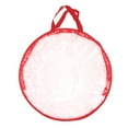 thumbnail image 1 of Wreath Storage Bag: 30 in Clear PVC Round Container for Holiday Decor with Carry Handle, 1 of 6