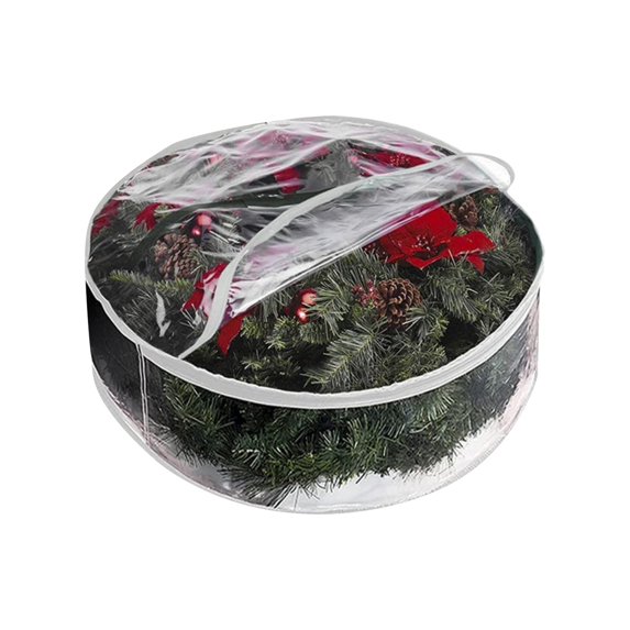 Wreath Storage Bag Cozival Reusable Christmas Wreath Storage Bag - Handle Design & Multiple Colors, Protects Holiday Decor from Dust, Compact Seasonal Organization, Holiday Decor Storage, Purple