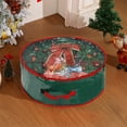 thumbnail image 1 of Wreath Storage Container, Christmas Wreath Storage Box with Clear Window and Handles Upgrade Oxford Cloth Garland Bags with Dual Zipper for Xmas Wrapping, 1 of 6