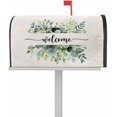 thumbnail image 1 of Wreath Welcome Mailbox Cover Magnetic Mailbox Wraps, Spring Summer Eucalyptus Leaves Mailbox Covers Large Size 21x25.5 inch,Welcome Mail Wrap Farm Post Letter Box Decoration for Outdoor Gardern Yard, 1 of 6