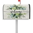 thumbnail image 1 of Wreath Welcome Mailbox Cover Magnetic Mailbox Wraps, Spring Summer Eucalyptus Leaves Mailbox Covers Standard Size 18x21 inch,Welcome Mail Wrap Farm Post Letter Box Decoration for Outdoor Gardern Yard, 1 of 6