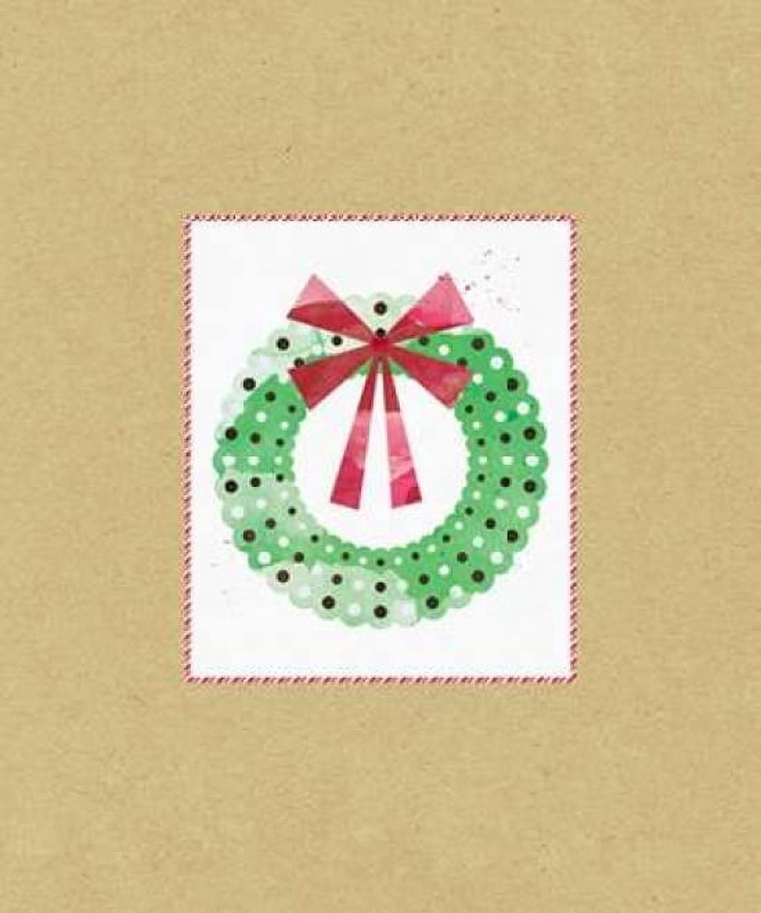 Wreath on Kraft Canvas Art - Linda Woods (20 x 24)