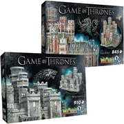 Wrebbit 3D - Game of Thrones 1،755 Piece 3D Jigsaw Puzzle Collection تتضمن Red Keep و Winterfell