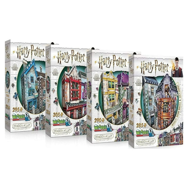 Wrebbit 3D Harry Potter Diagon Alley Collection 3D Puzzles Bundle of