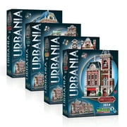 Wrebbit 3D - Urbania Collection 3D Jigsaw Puzzles Bundle of 4 Hotel, Cinema, Caf  and Fire Station