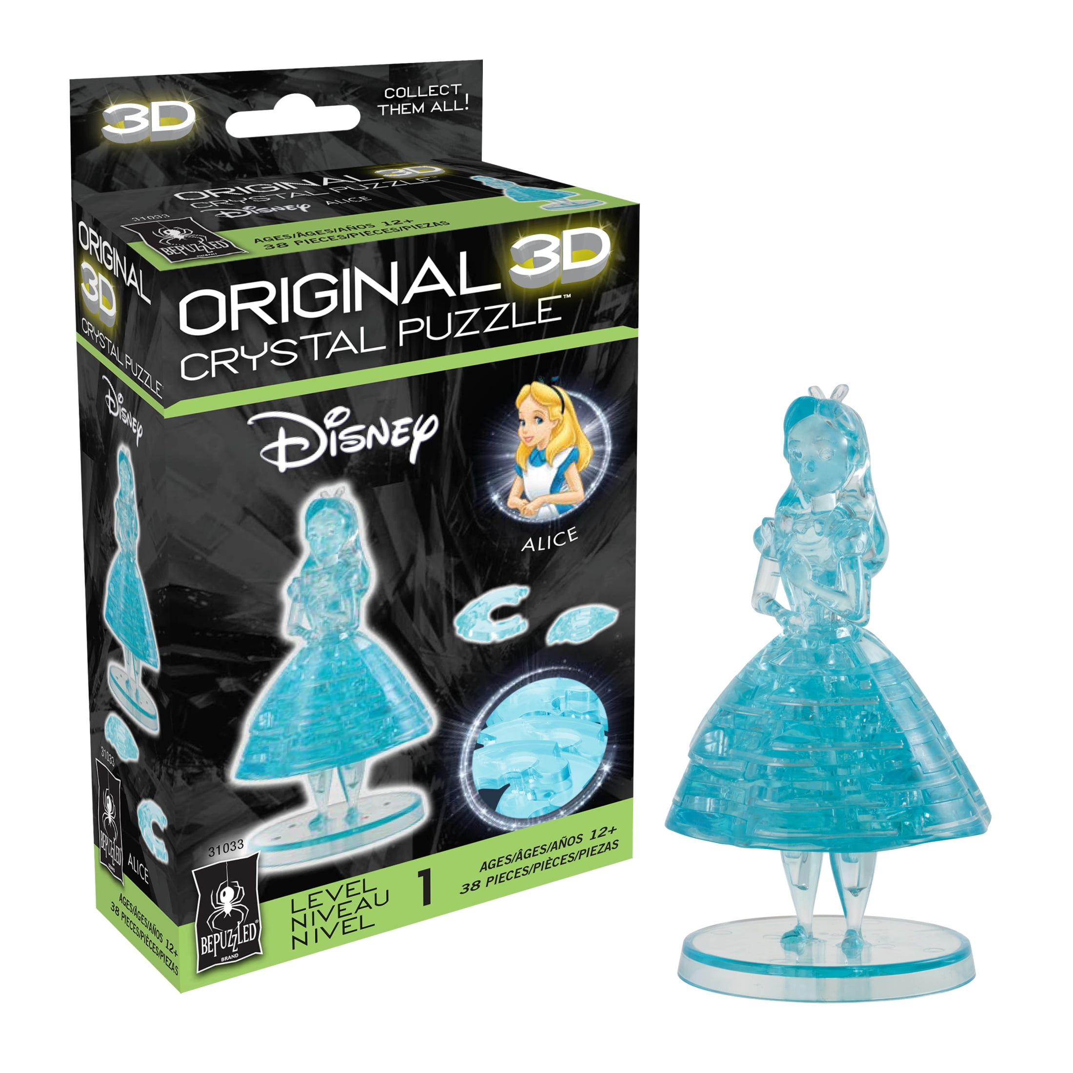 Disney Alice Original 3D Crystal Puzzle from BePuzzled, Ages 12