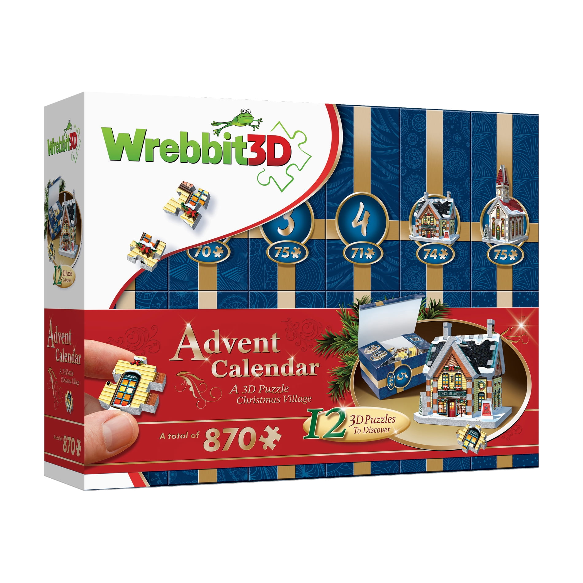 Wrebbit Advent Calendar 3D Puzzle: 870 Pcs