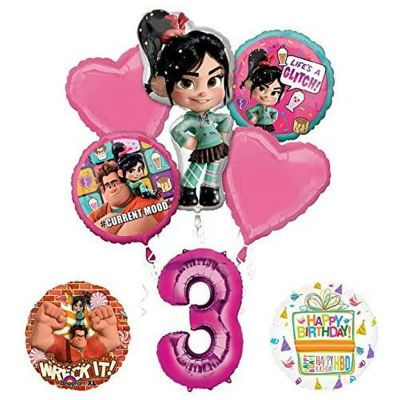 Wreck It Ralph 3rd Birthday Party Supplies Balloon Bouquet Decorations