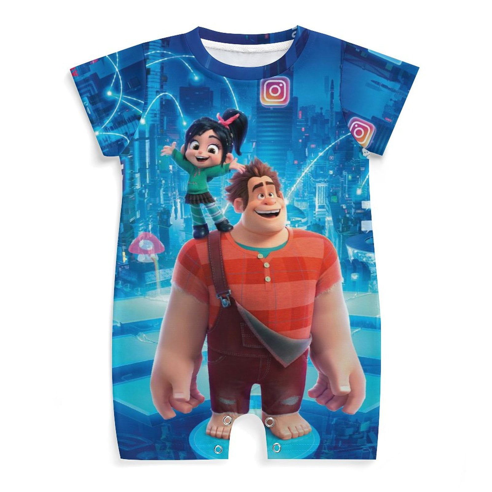 Wreck-It Ralph Baby Boy Girl Short Sleeve Romper Clothing Set Print ...