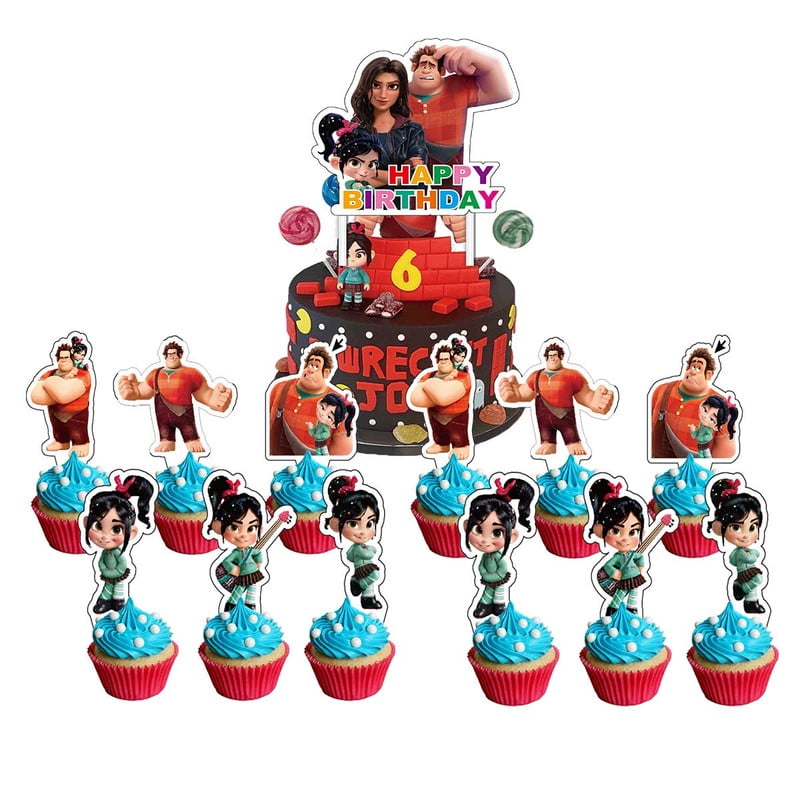 Wreck-It Ralph Cake Topper Cupcake Set Party Supplies Decoration ...