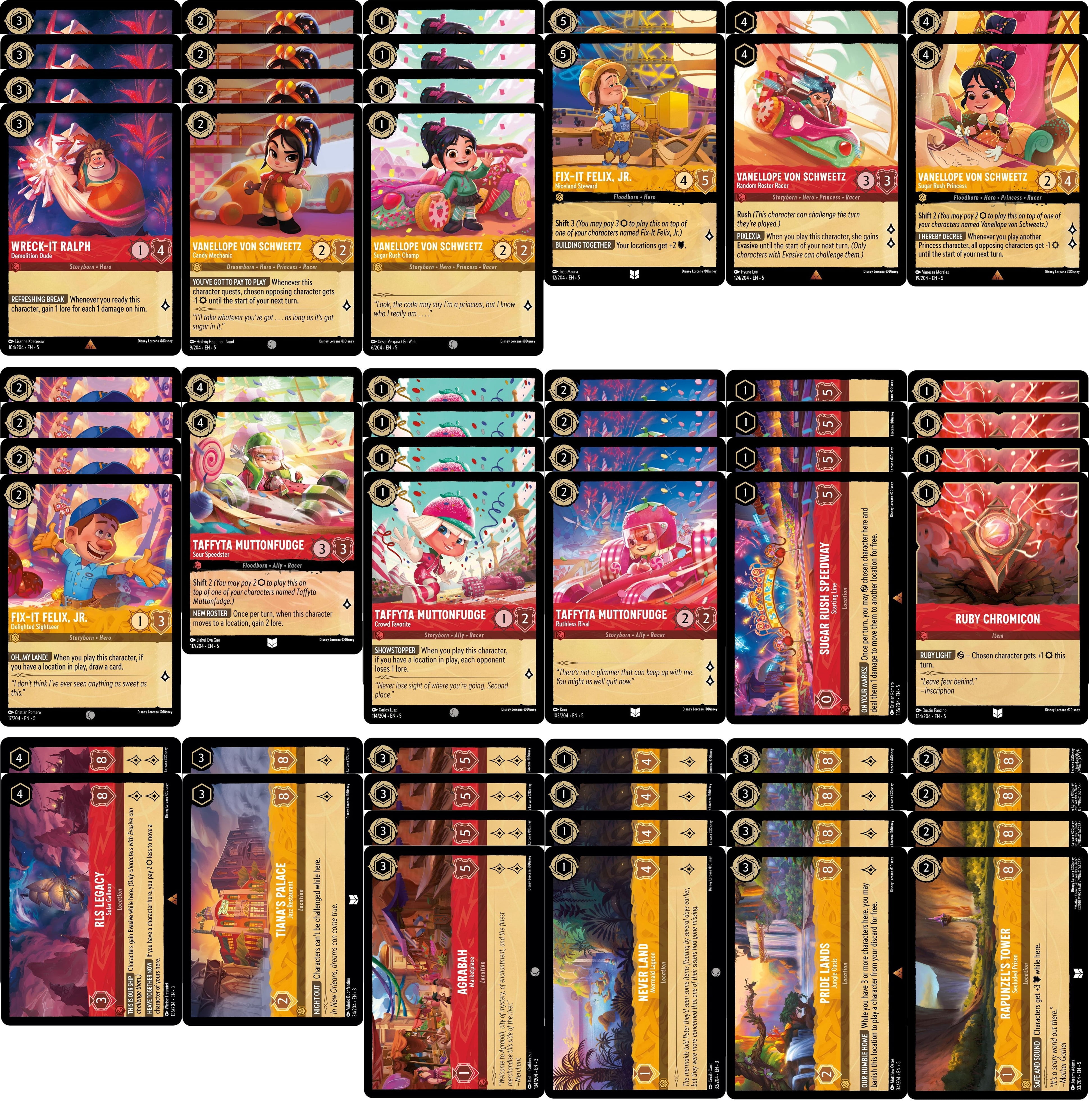 Wreck-It Ralph Disney Lorcana Deck - Custom Built - Powerful -60 Card ...